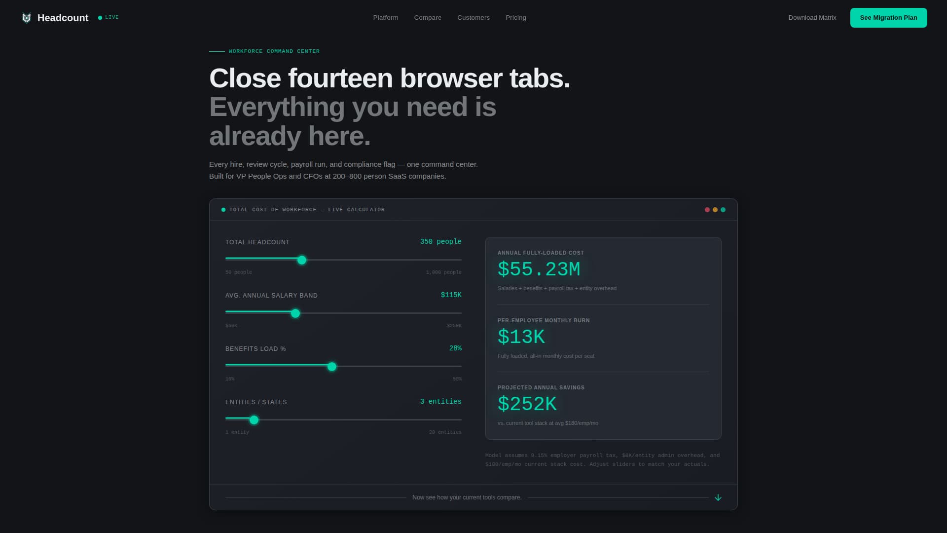 Cloud-Native Enterprise Software Advanced Cost Calculator Website Template