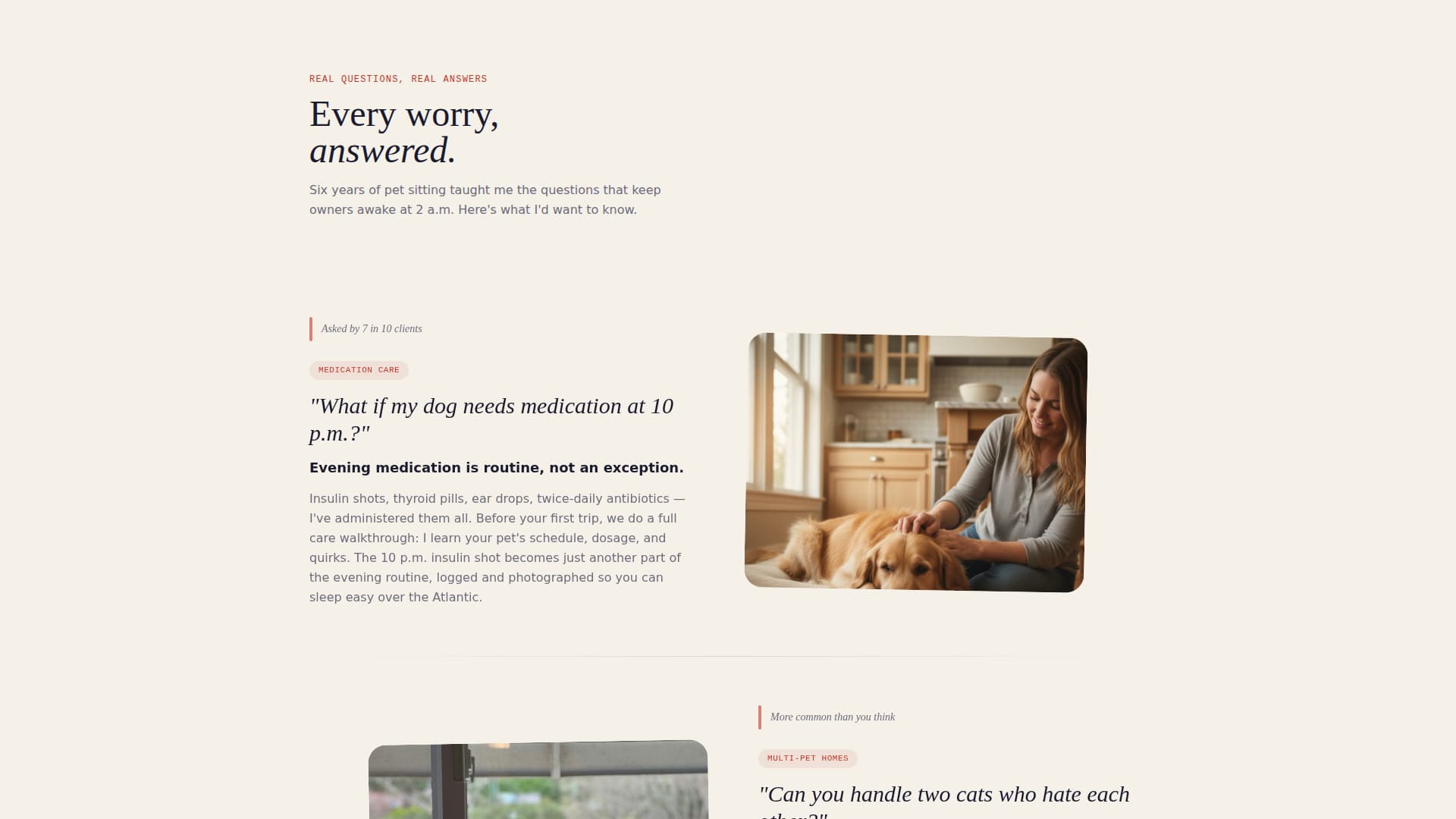 Keeper - Trusted Petsitter Landing Page Template