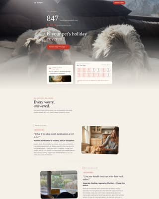 Keeper - Trusted Petsitter Landing Page Template