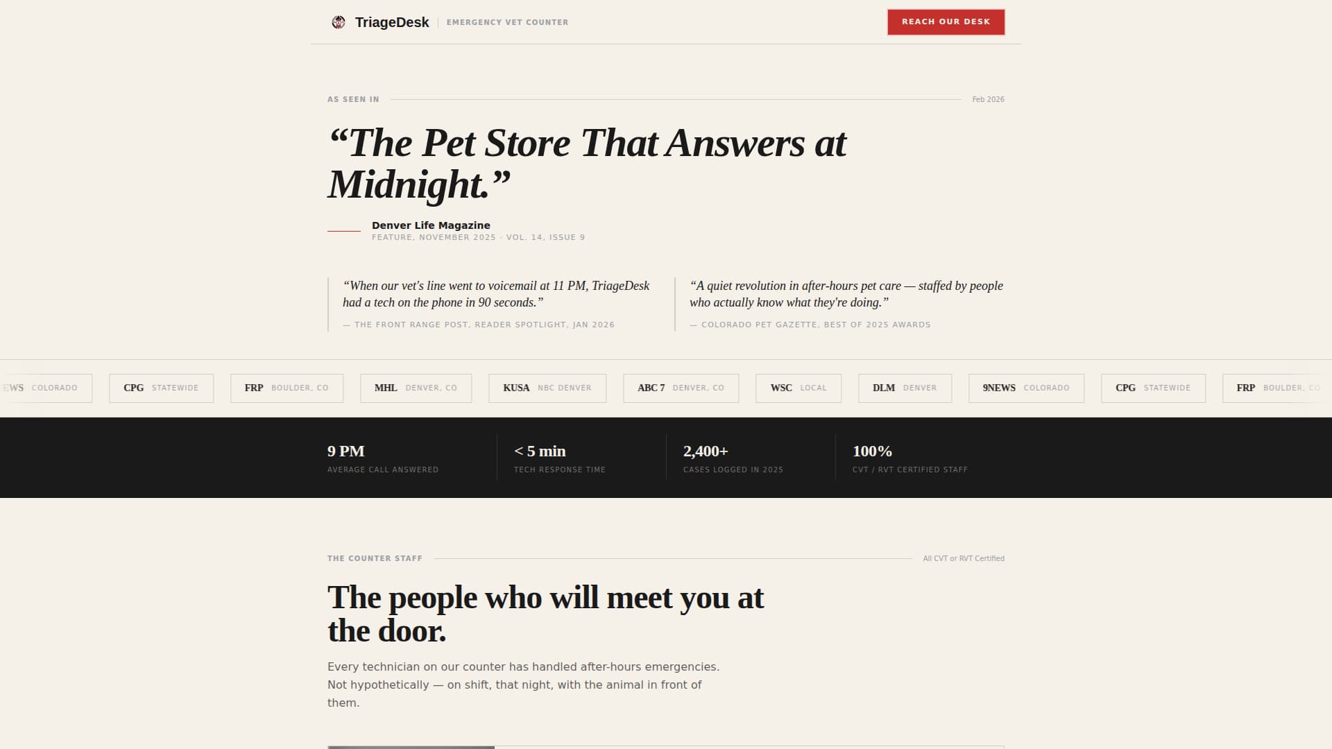 Triage - Authoritative Petcare Landing Page Template