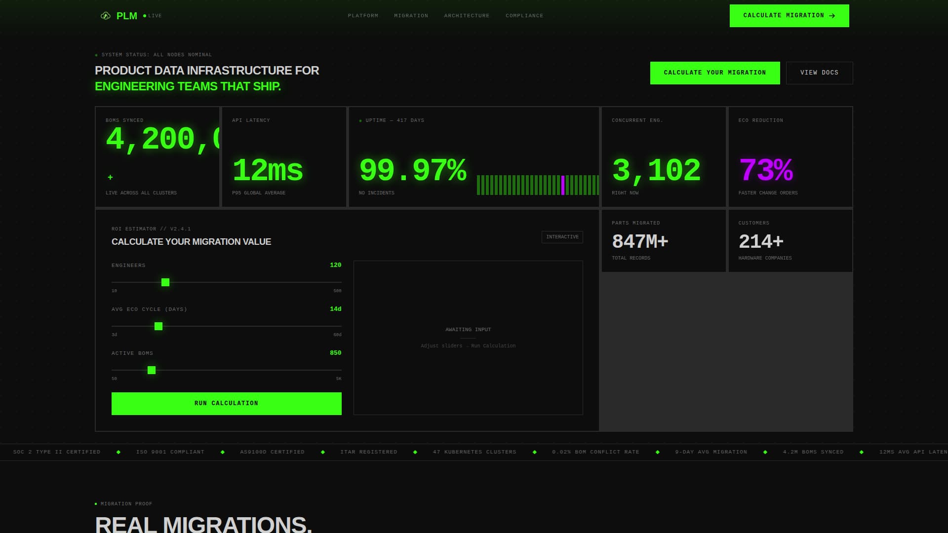 PLM - Ruthless Engineering Landing Page Template