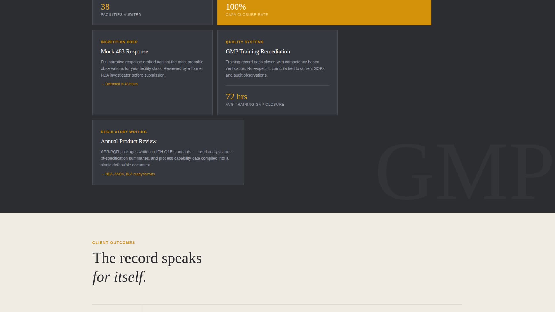 Regulate — Expert Pharmaceutical Compliance Landing Page Template