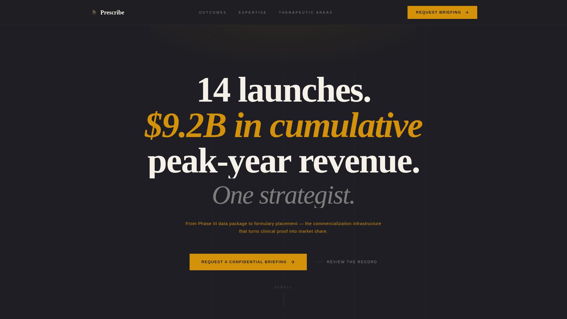 Prescribe - Confidential Pharma Landing Page Template