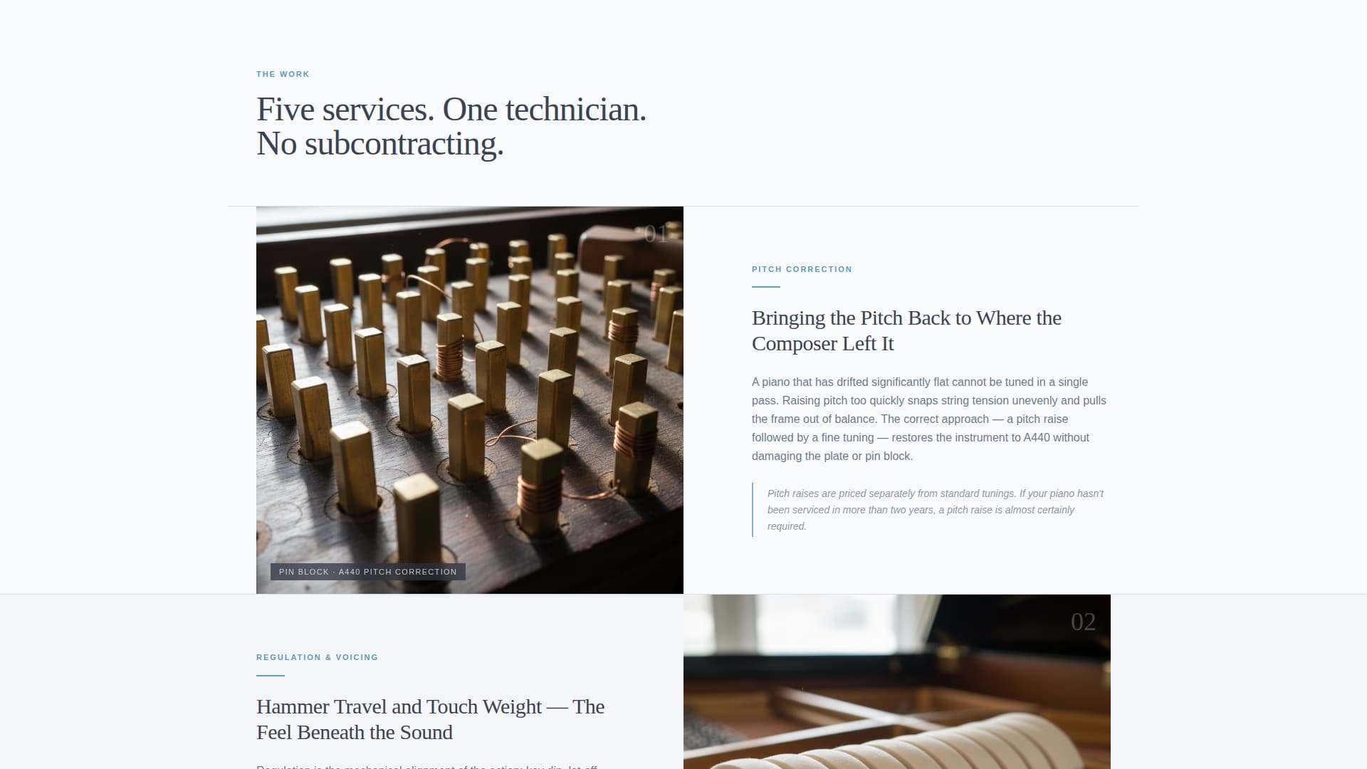 Temperament - Precision Pianotuner Landing Page Template