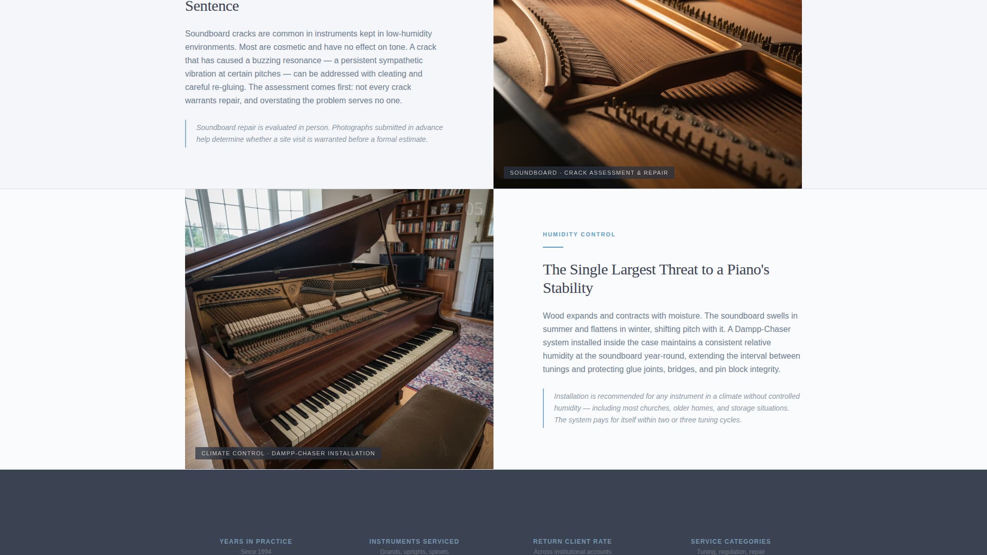 Temperament - Precision Pianotuner Landing Page Template