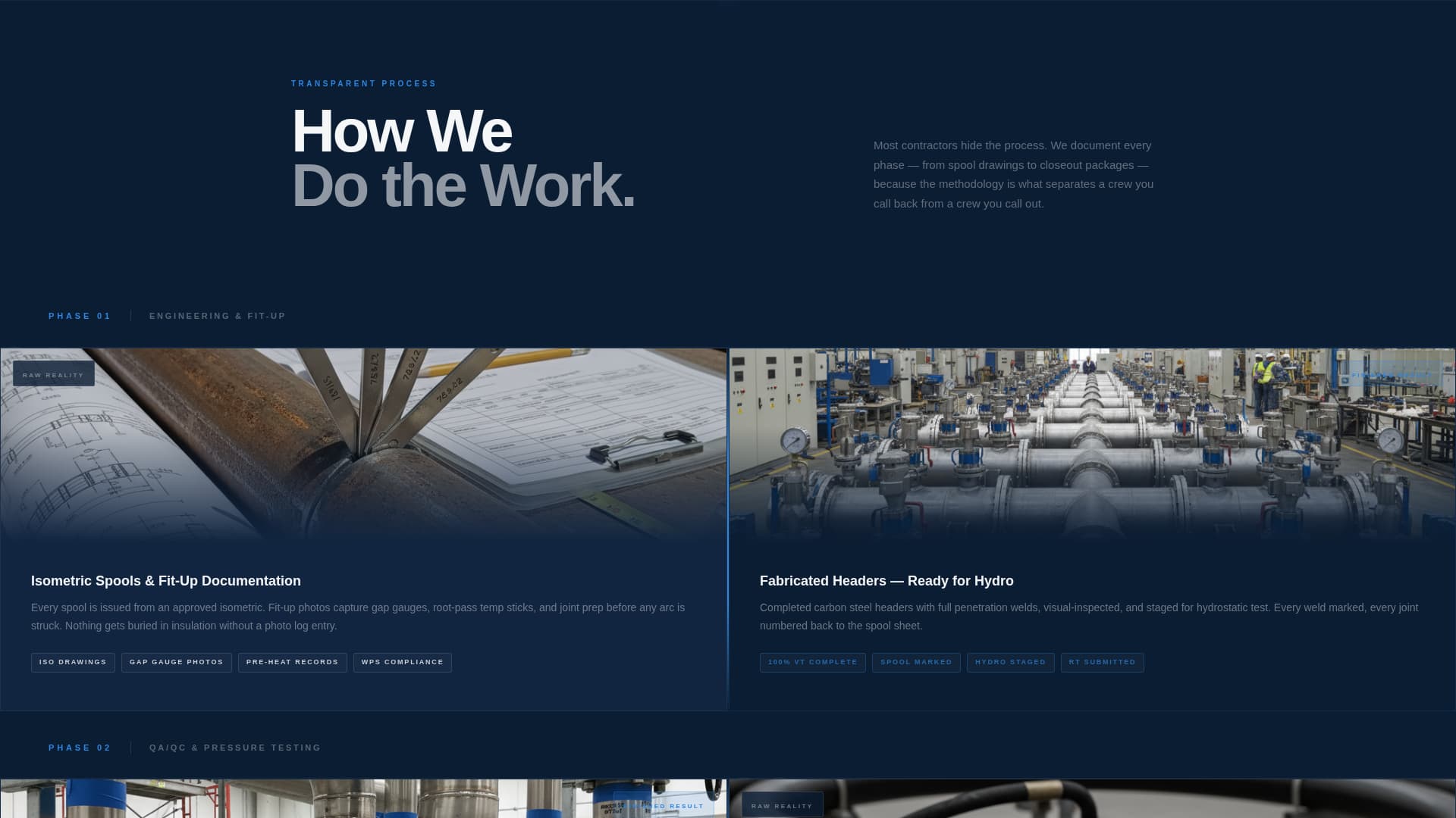 Forge - Precision Pipefitter Landing Page Template