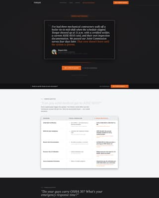 Torque - Precision Pipefitter Landing Page Template