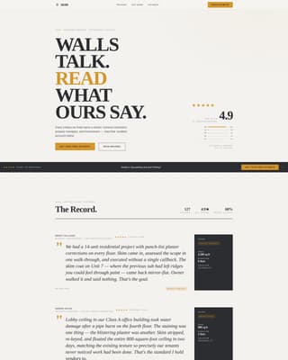 Skim - Precision Plasterer Landing Page Template