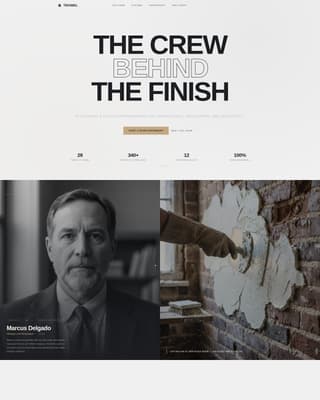 Trowel - Precision Plastering Landing Page Template