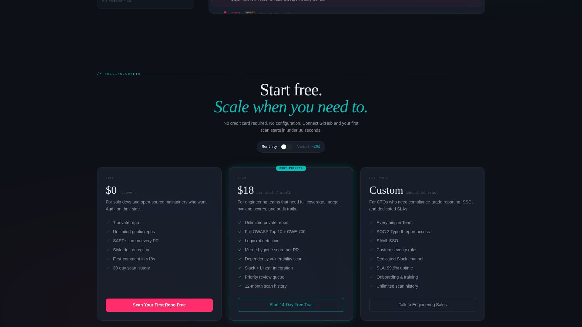 Developer Tools & API Pricing Website Template