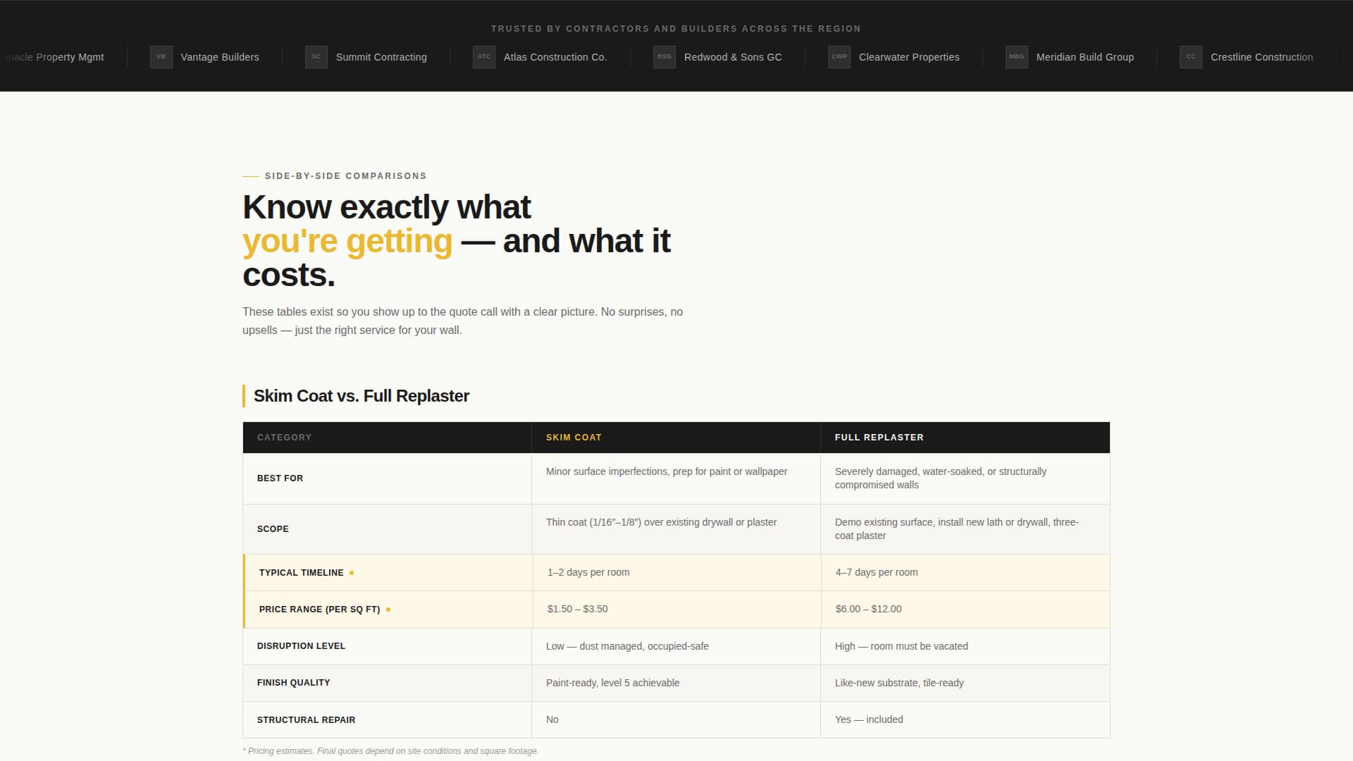 Skim - Seamless Plastering Landing Page Template