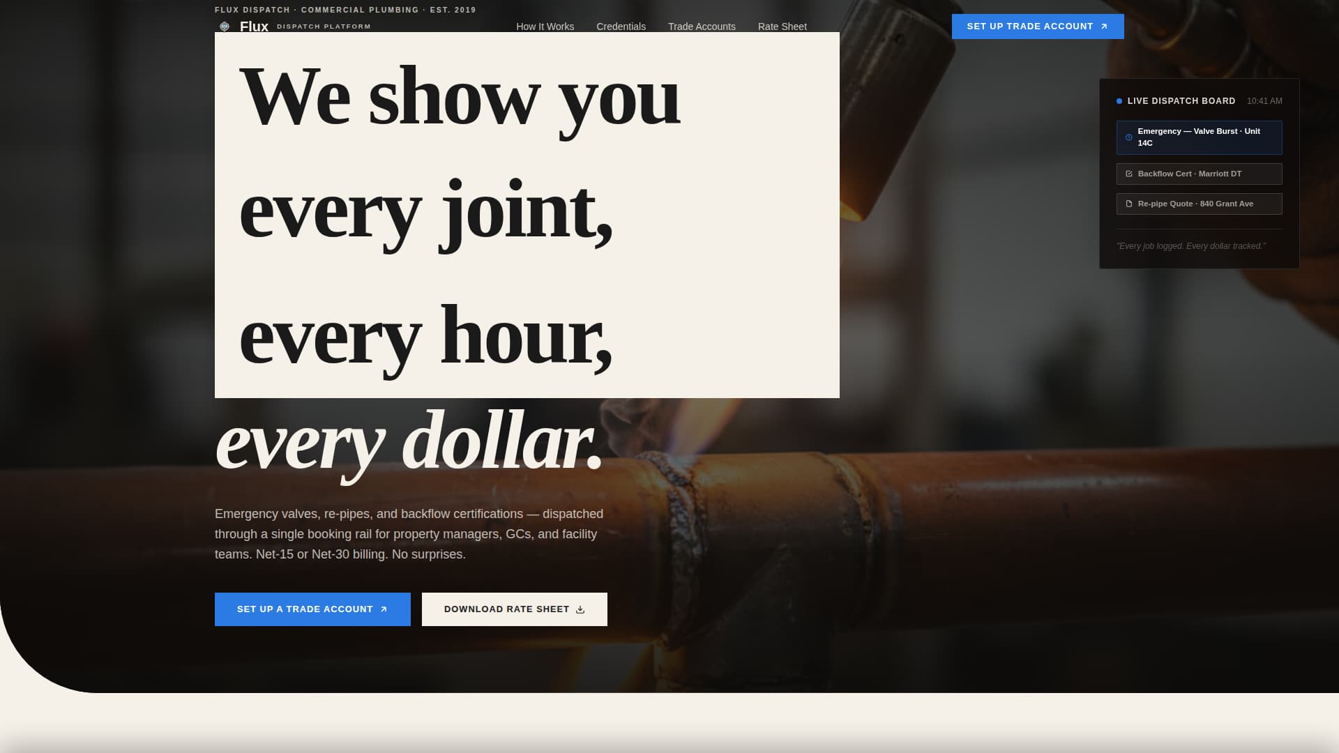 Commercial Plumbing B2B Website Template for Property Managers