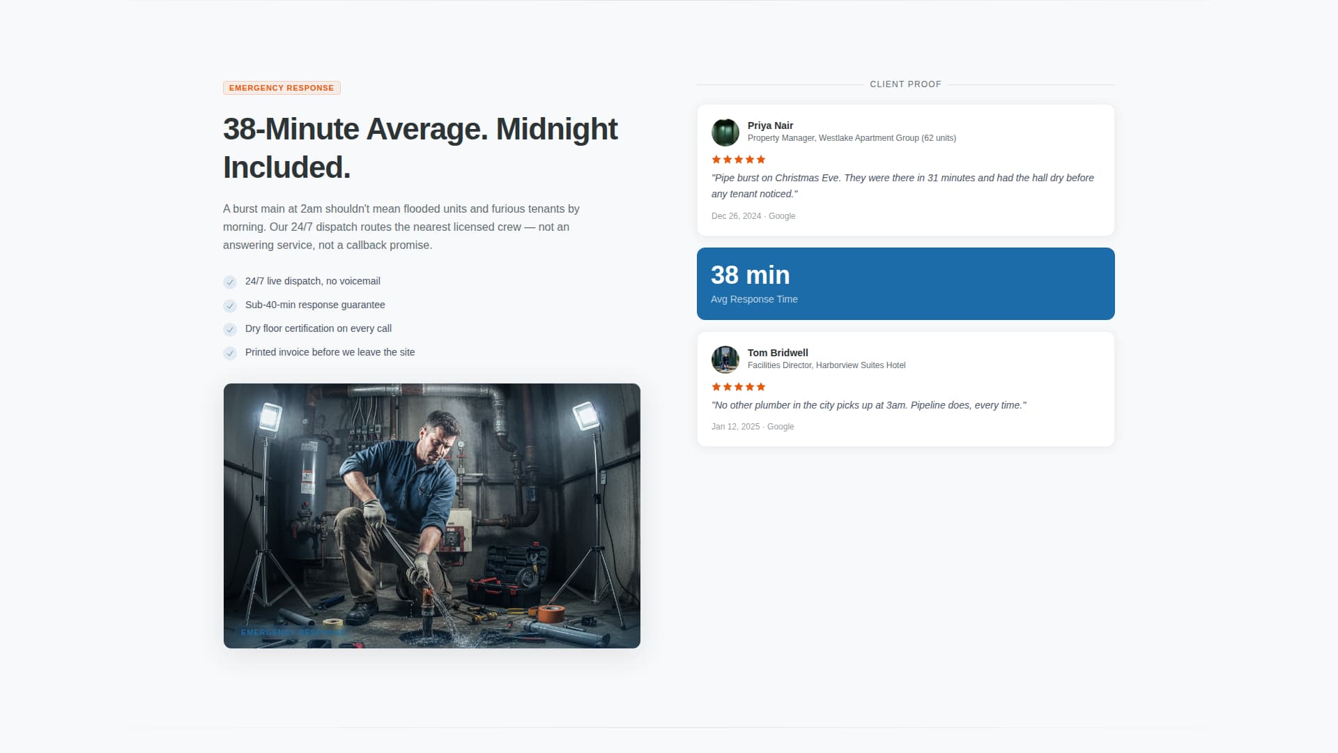 Pipeline - Precision Plumbing Landing Page Template