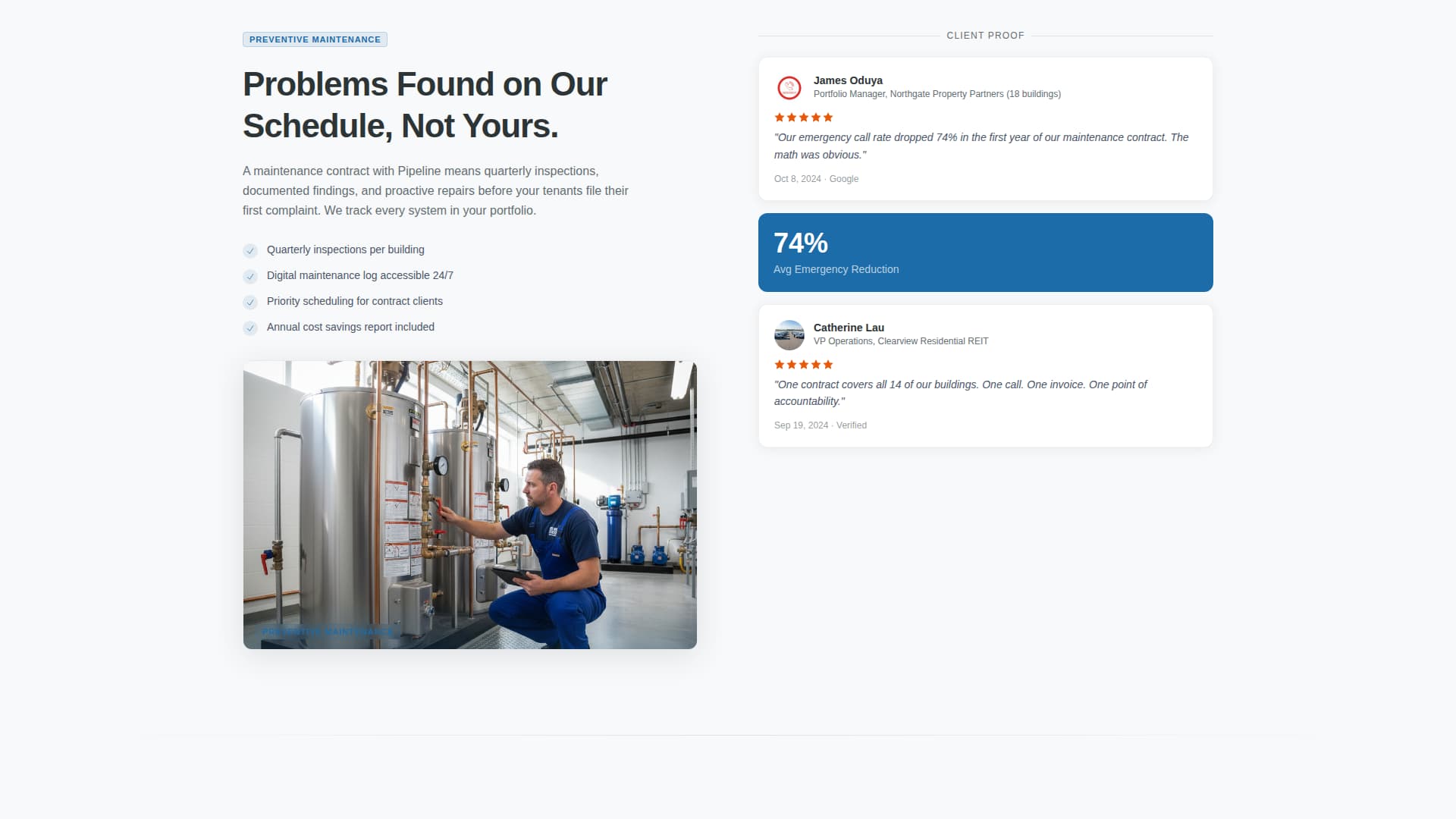 Pipeline - Precision Plumbing Landing Page Template