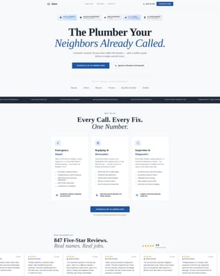 Flow — Licensed Plumbing Solutions Landing Page Template