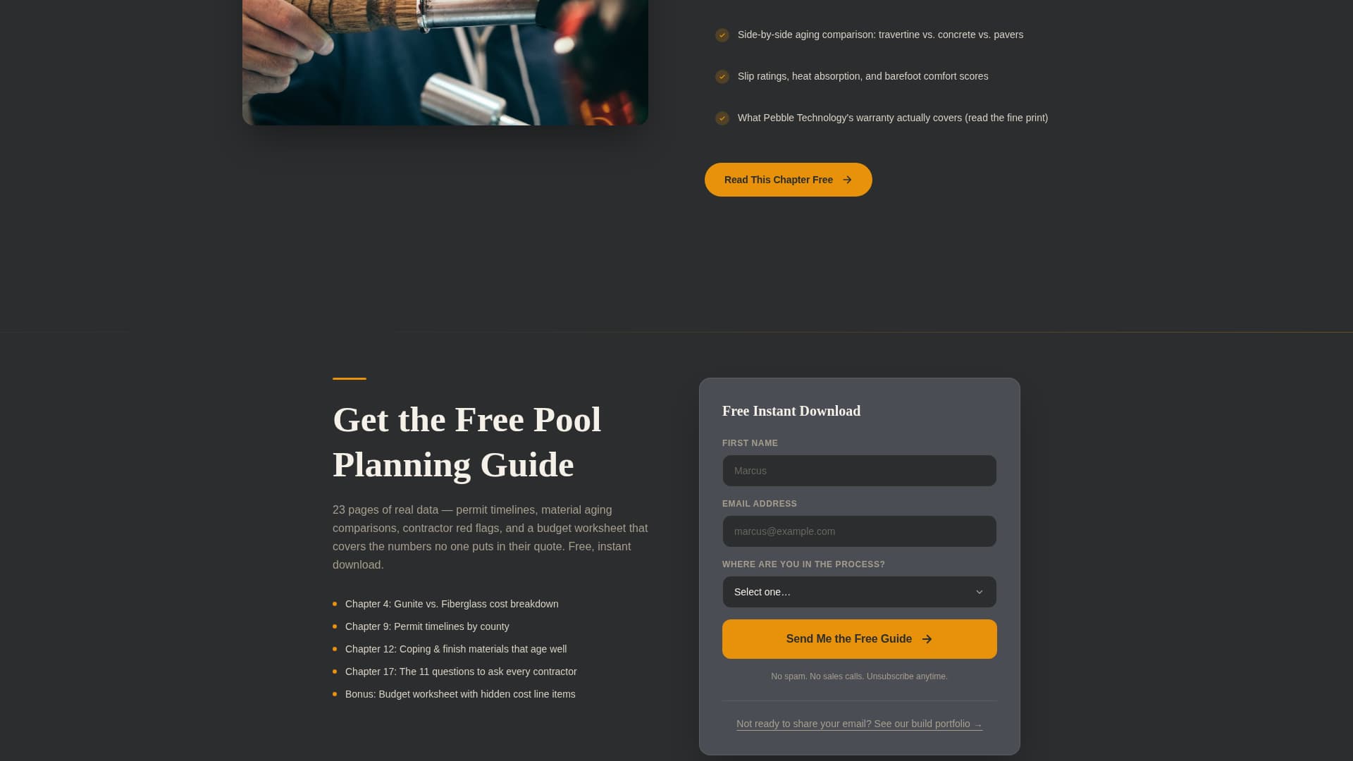 Groundbreak - Highconverting Poolbuilder Landing Page Template