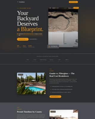 Groundbreak - Highconverting Poolbuilder Landing Page Template