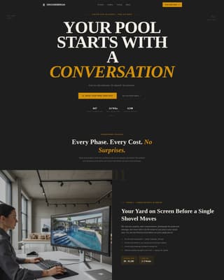 Groundbreak - Editorial Poolbuilder Landing Page Template