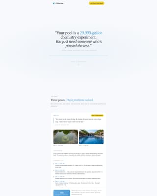 Chlorine - Crystal Pooltechnician Landing Page Template