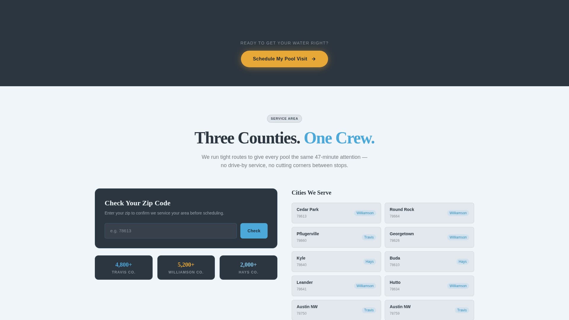 Chlorine - Crystalclear Pooltechnician Landing Page Template