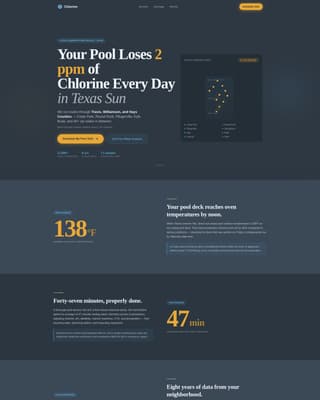 Chlorine - Crystalclear Pooltechnician Landing Page Template
