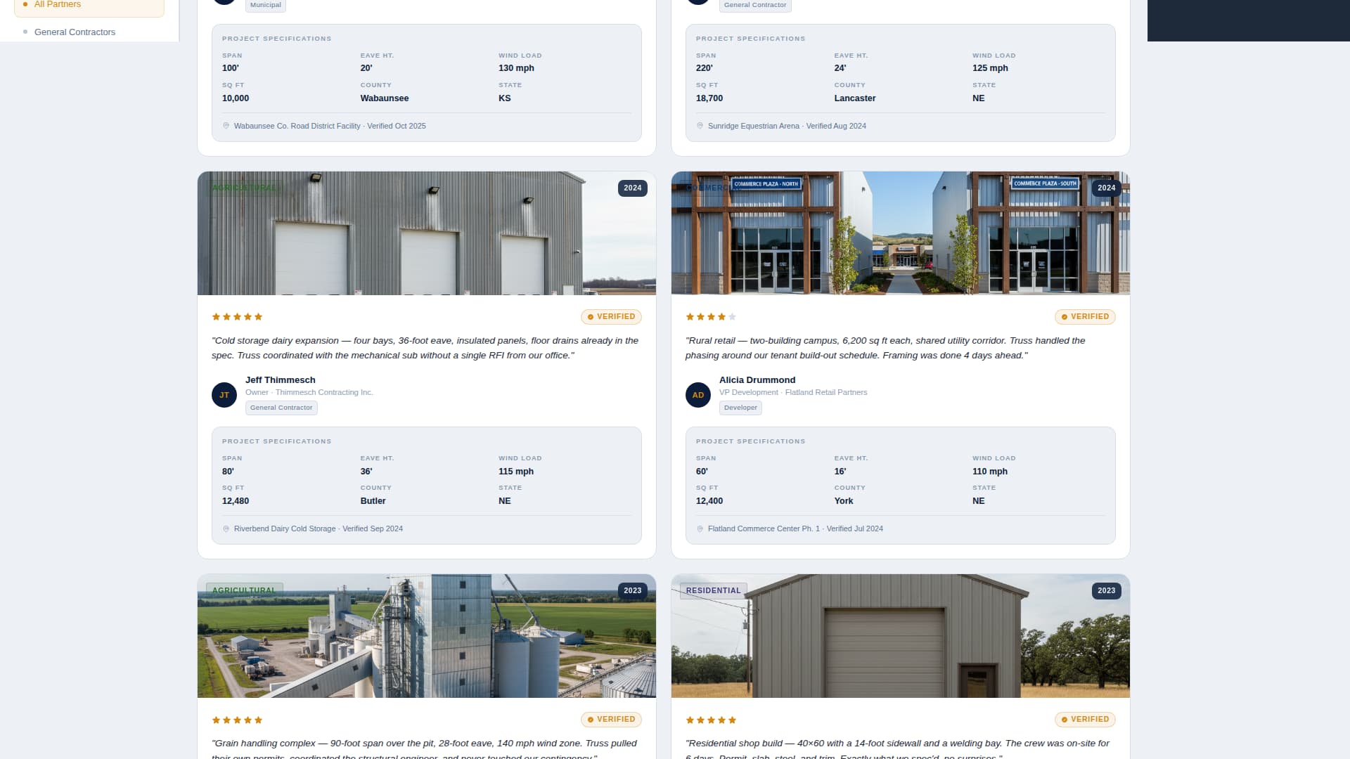 Truss - Trusted Postframe Landing Page Template