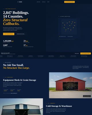 Barncraft - Authoritative Postframe Landing Page Template
