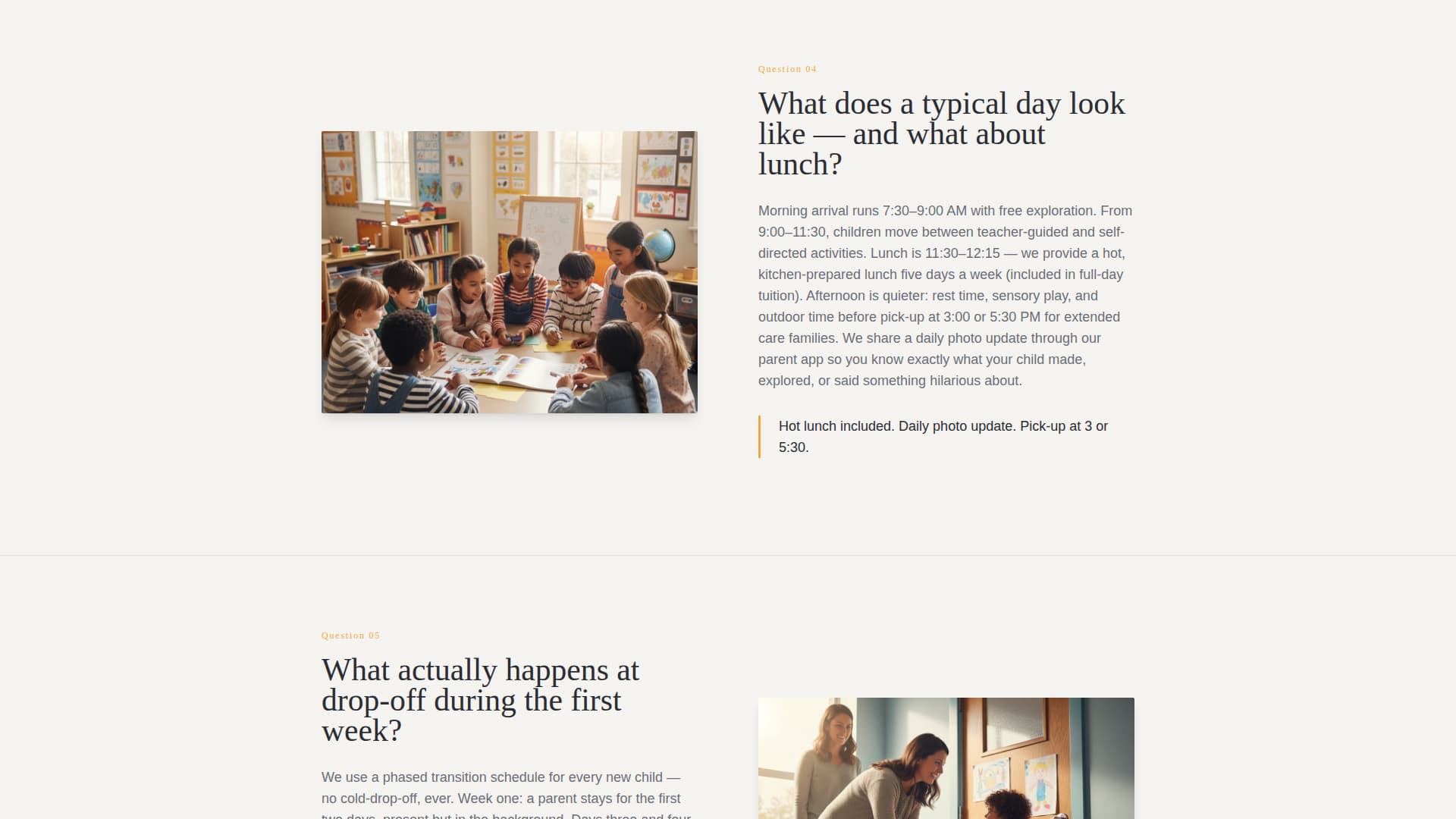 Grow — Certified Preschool Academy Landing Page Template
