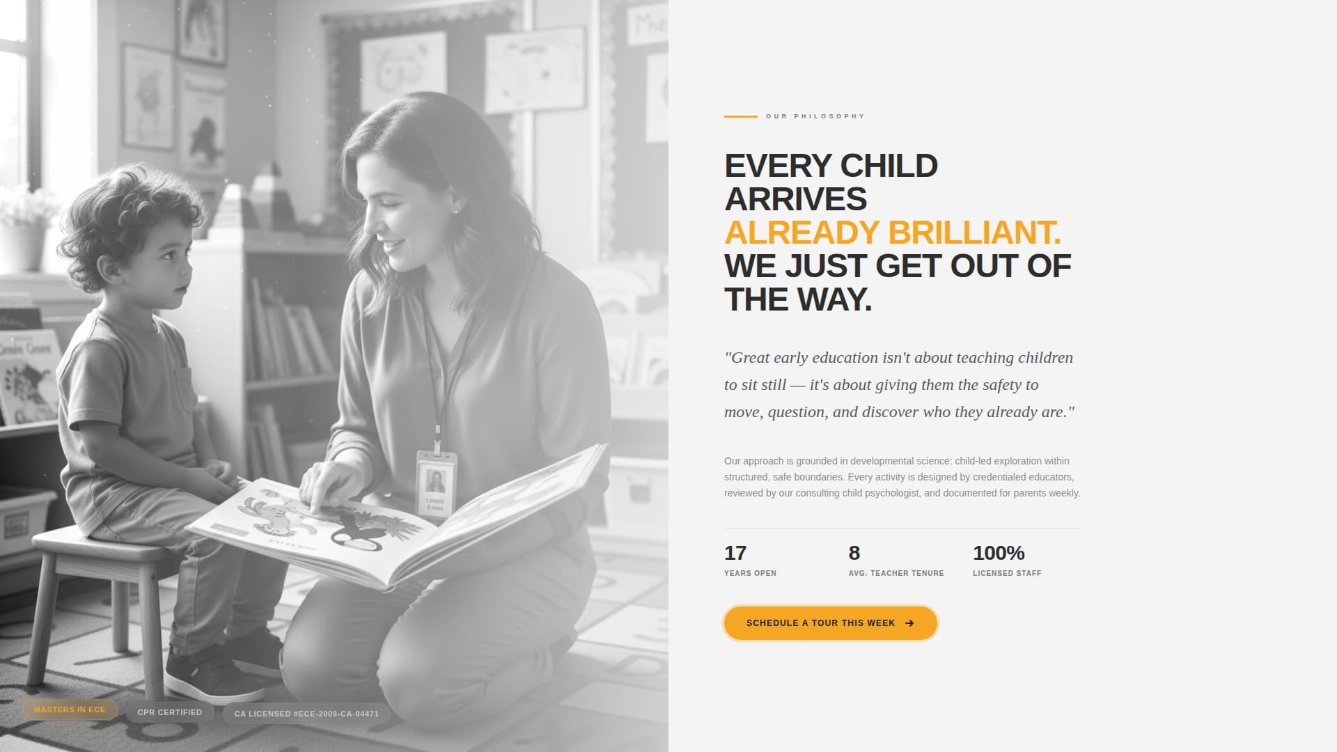Enroll - Trusted Preschool Landing Page Template