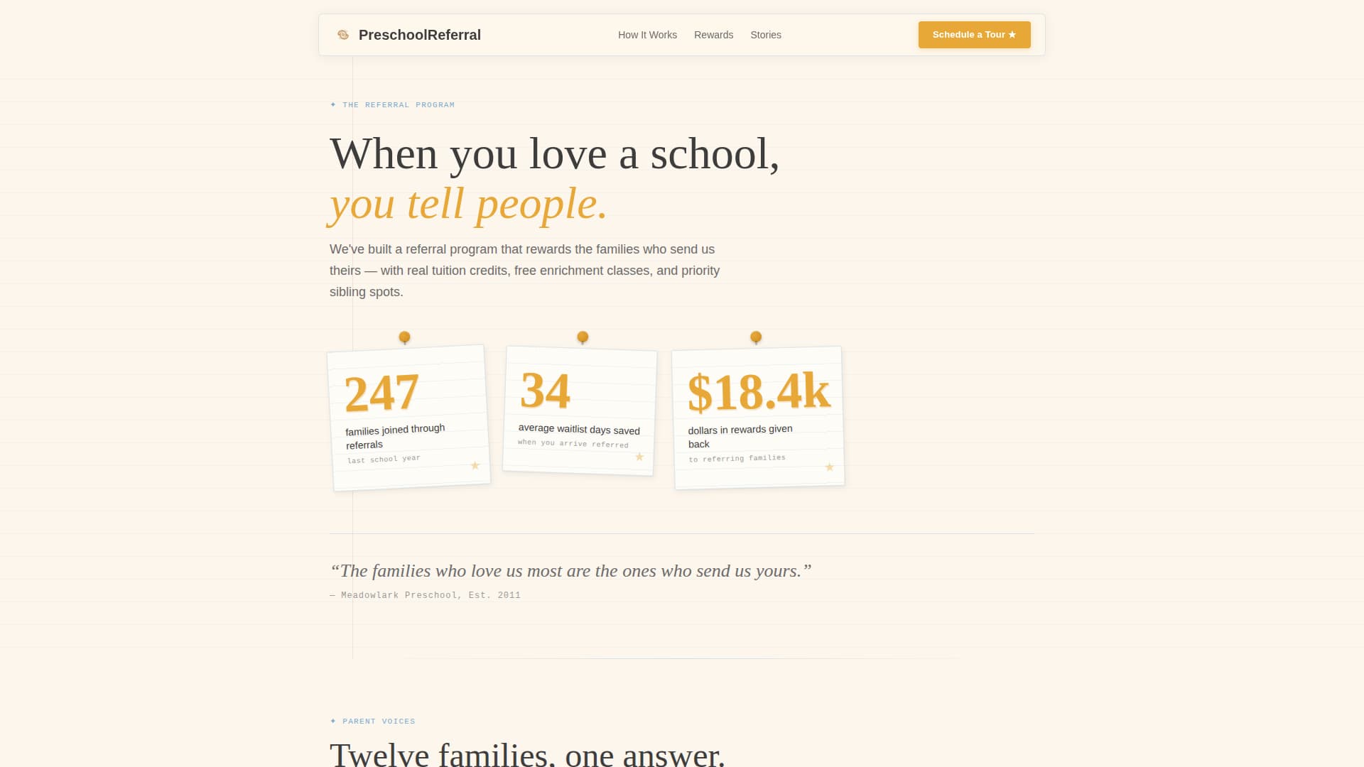 Refer - Trusted Preschool Landing Page Template