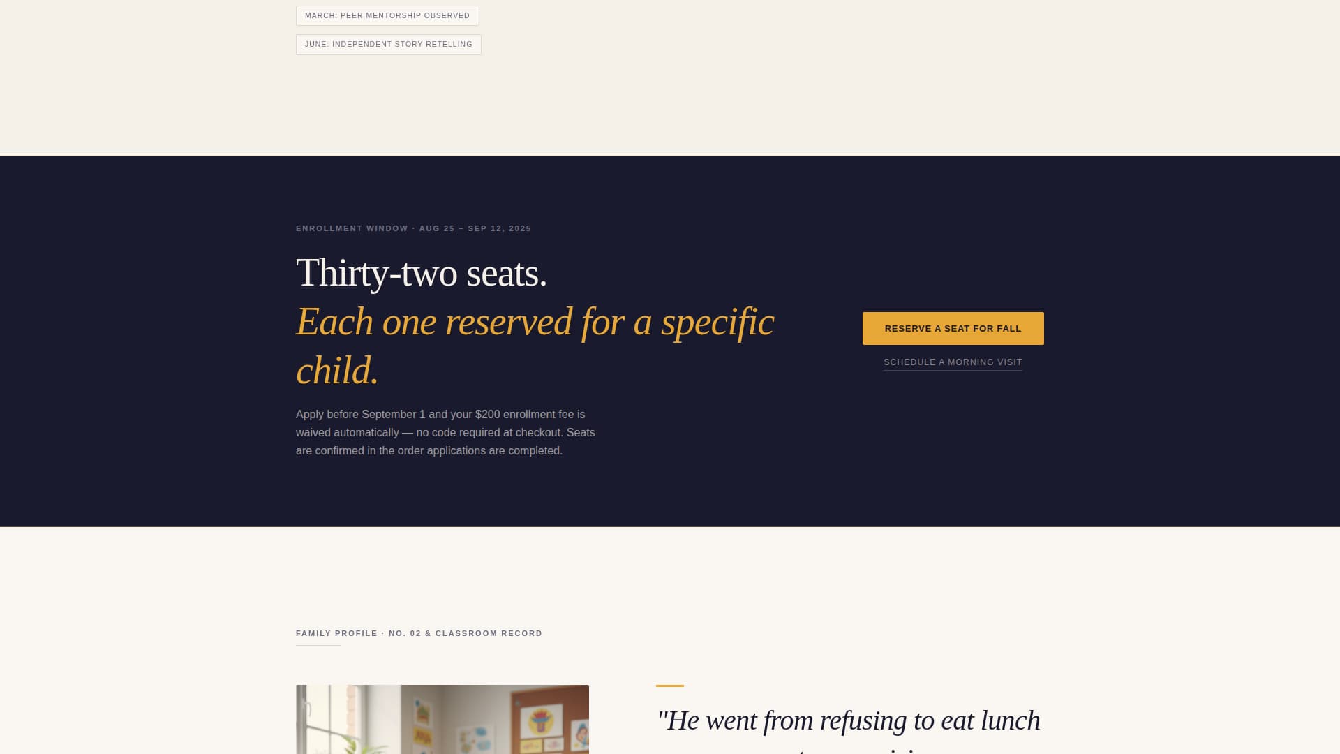 Bloom - Trusted Preschool Landing Page Template