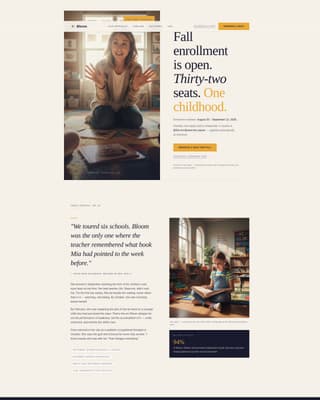 Bloom - Trusted Preschool Landing Page Template
