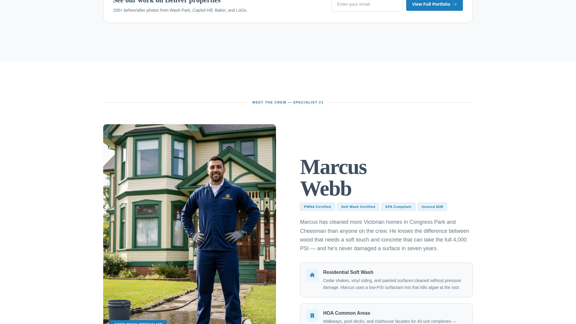 Pressure Washer Marketing Booking Website Template