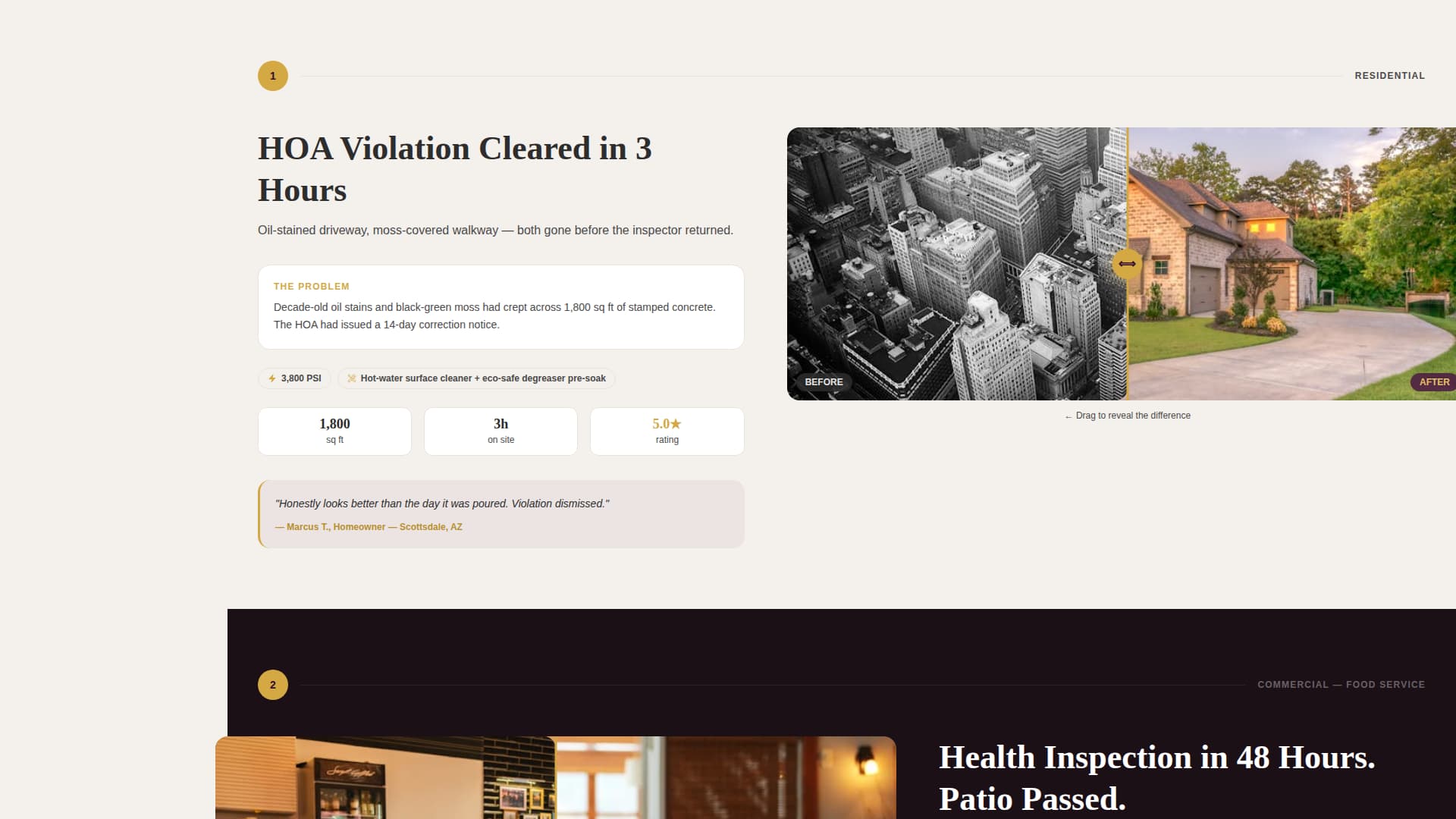 Pressure Washer Marketing Specialist Booking Website Template