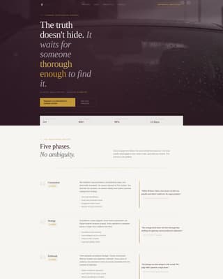 Trace - Confidential Investigator Landing Page Template