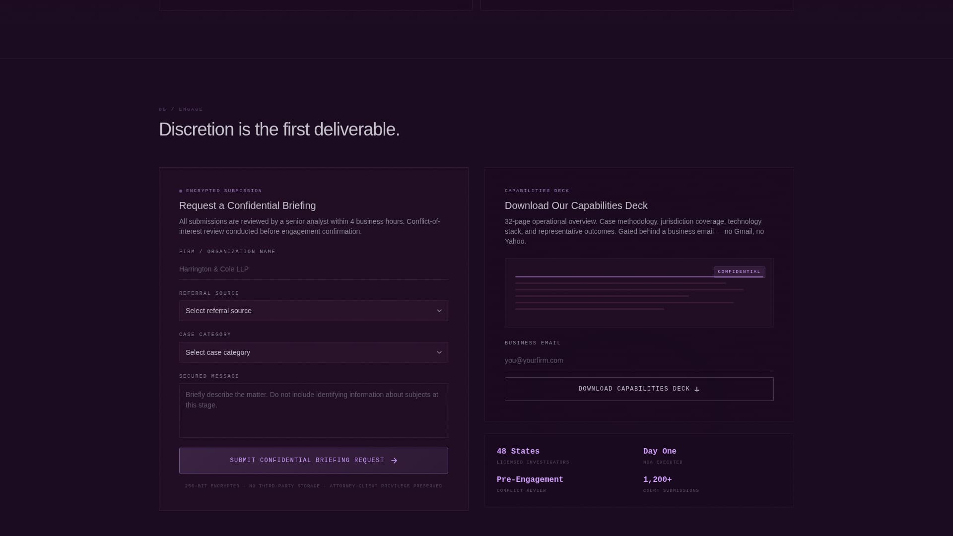 Insight — Professional Private Investigation Landing Page Template