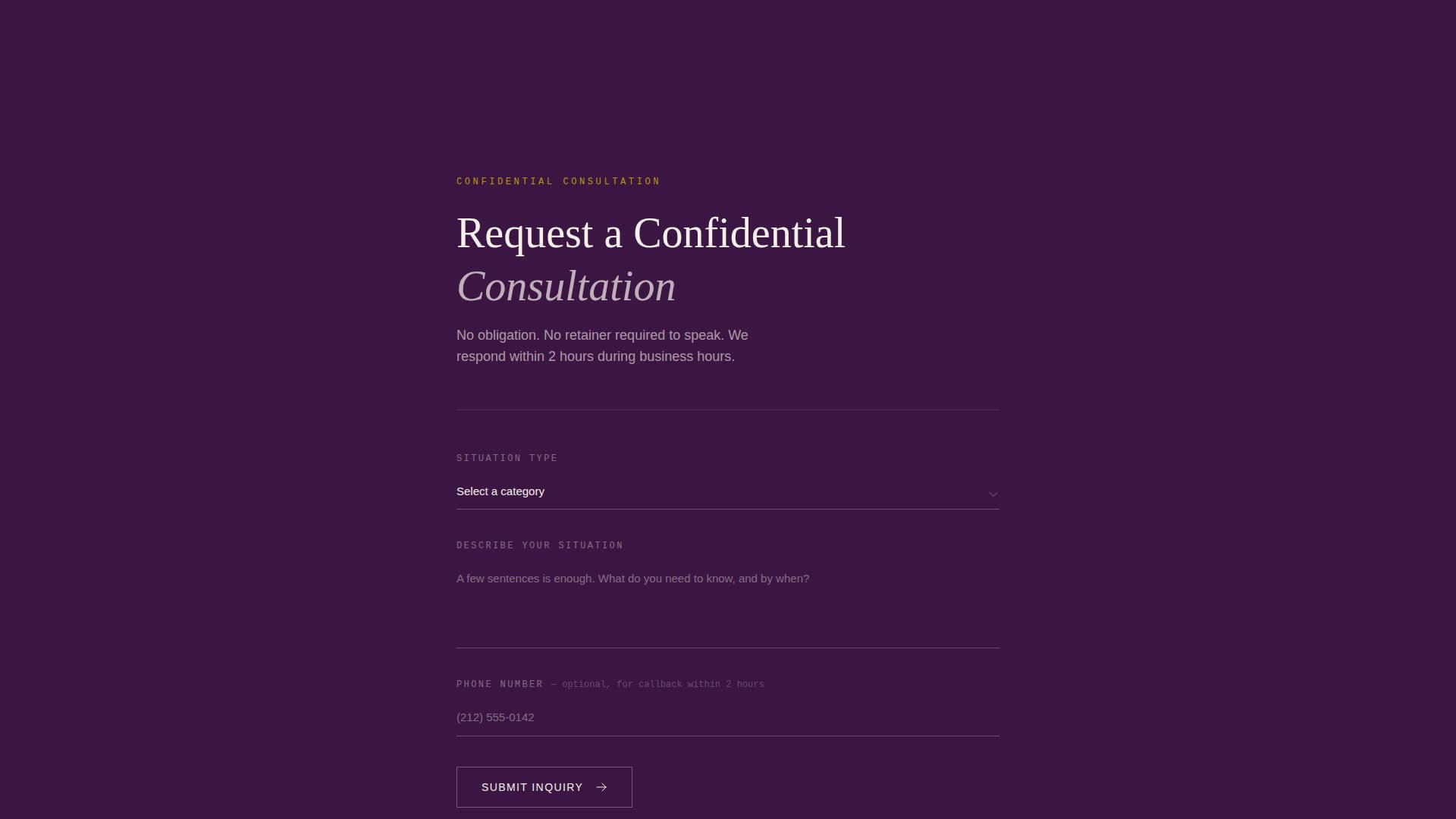 Dossier - Authoritative Investigator Landing Page Template