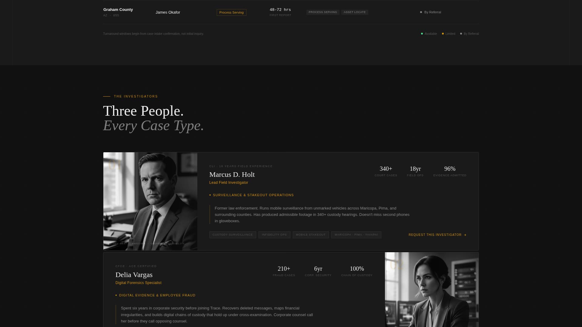 Evidence — Certified Background Check Landing Page Template