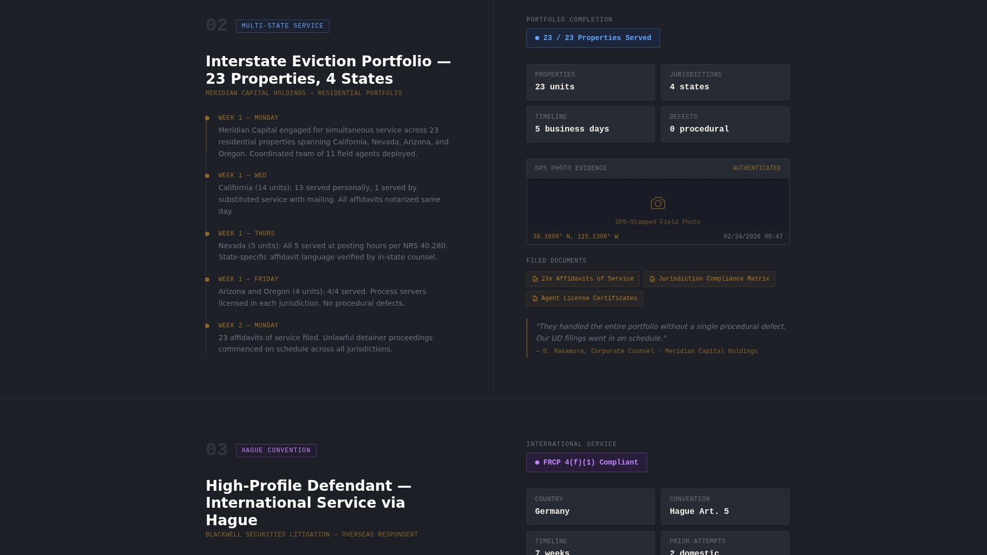 Served - Authoritative Processserving Landing Page Template