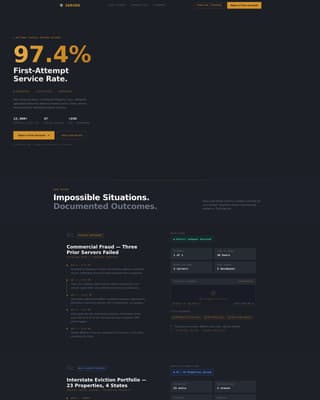 Served - Authoritative Processserving Landing Page Template
