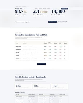 Served - Authoritative Processserver Landing Page Template