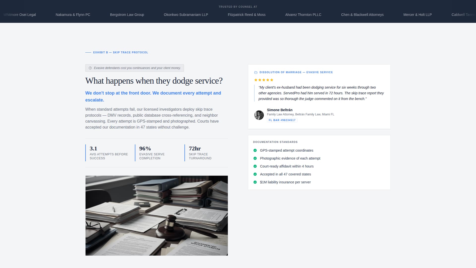 Served - Precision Processserver Landing Page Template