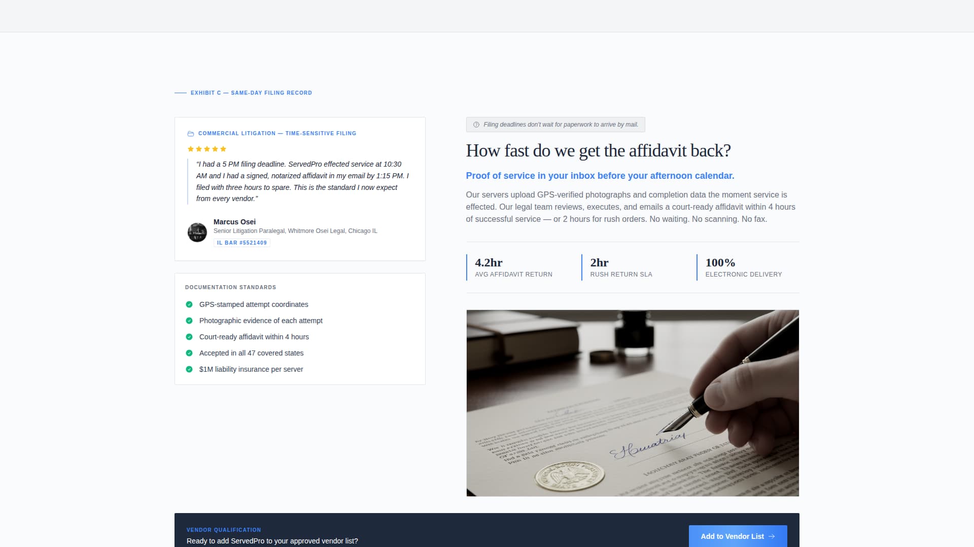 Served - Precision Processserver Landing Page Template