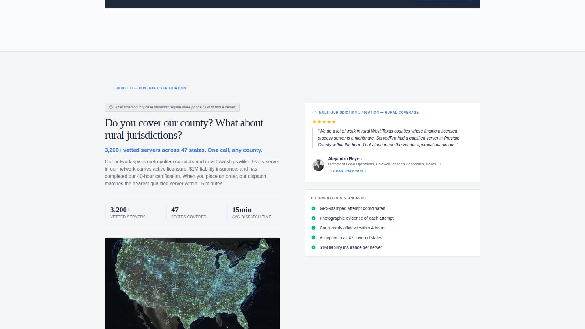 Served - Precision Processserver Landing Page Template