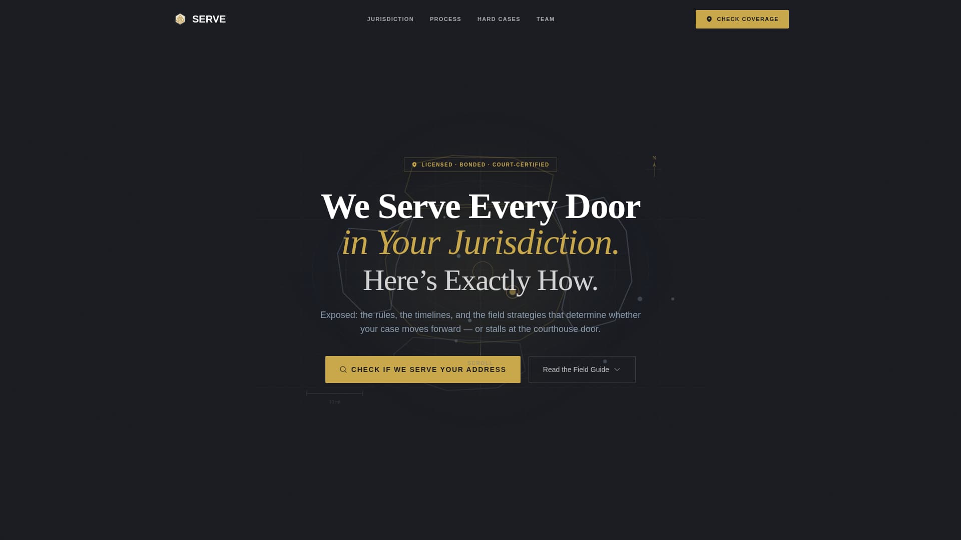 Serve - Authoritative Processserver Landing Page Template