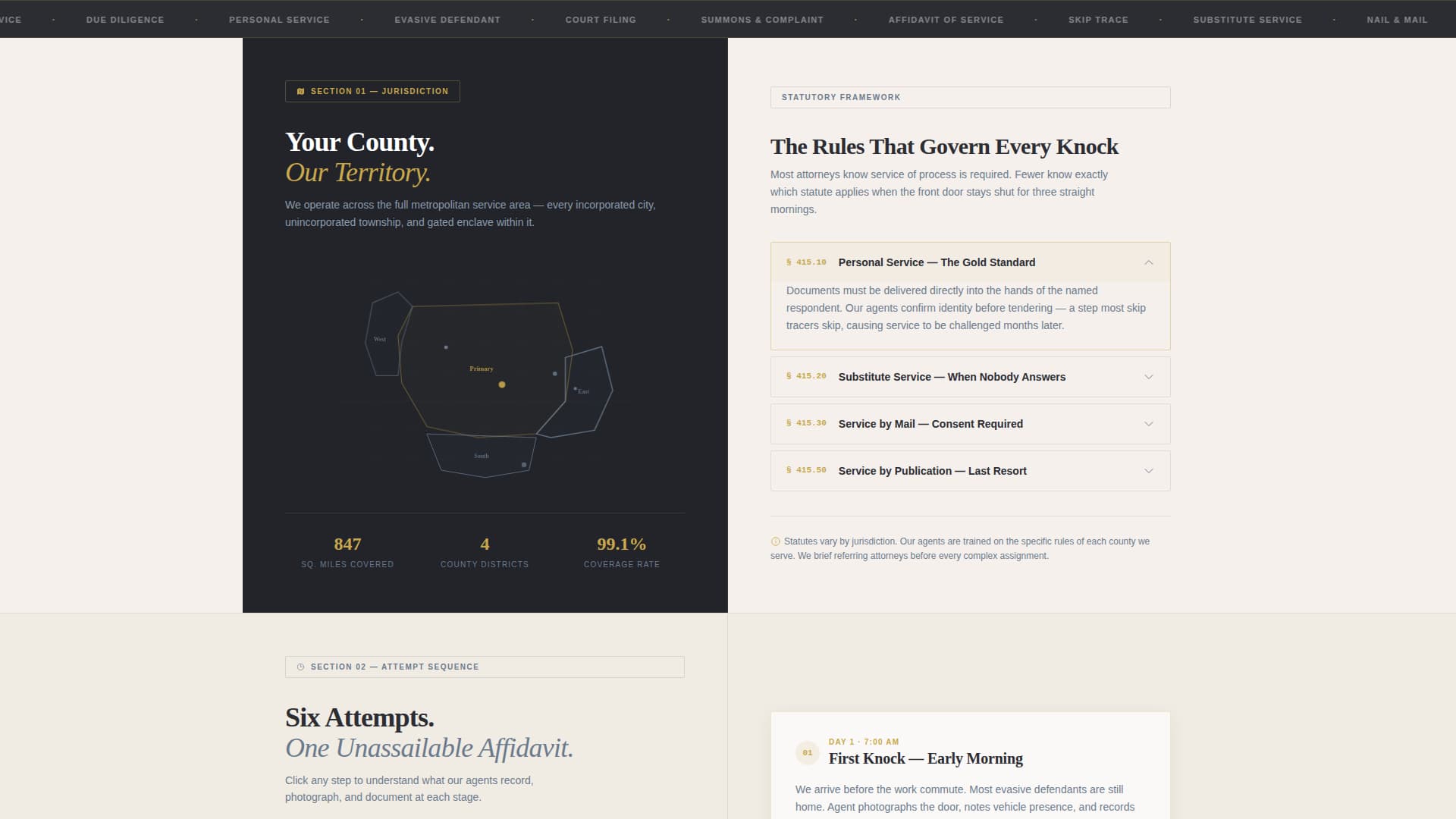 Serve - Authoritative Processserver Landing Page Template