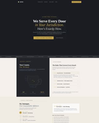 Serve - Authoritative Processserver Landing Page Template