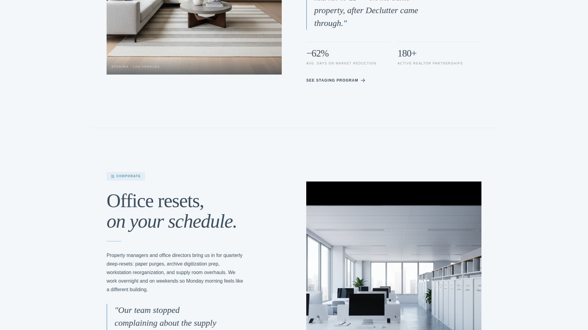 Organize — Professional Space Design Landing Page Template