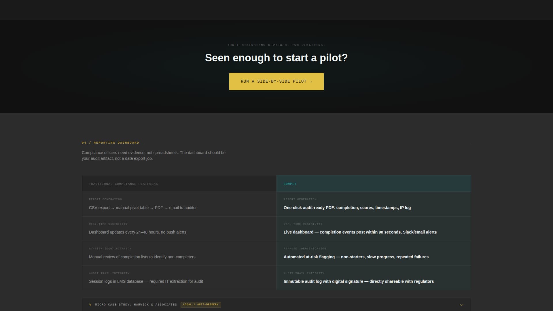 Comply - Definitive Compliance Landing Page Template