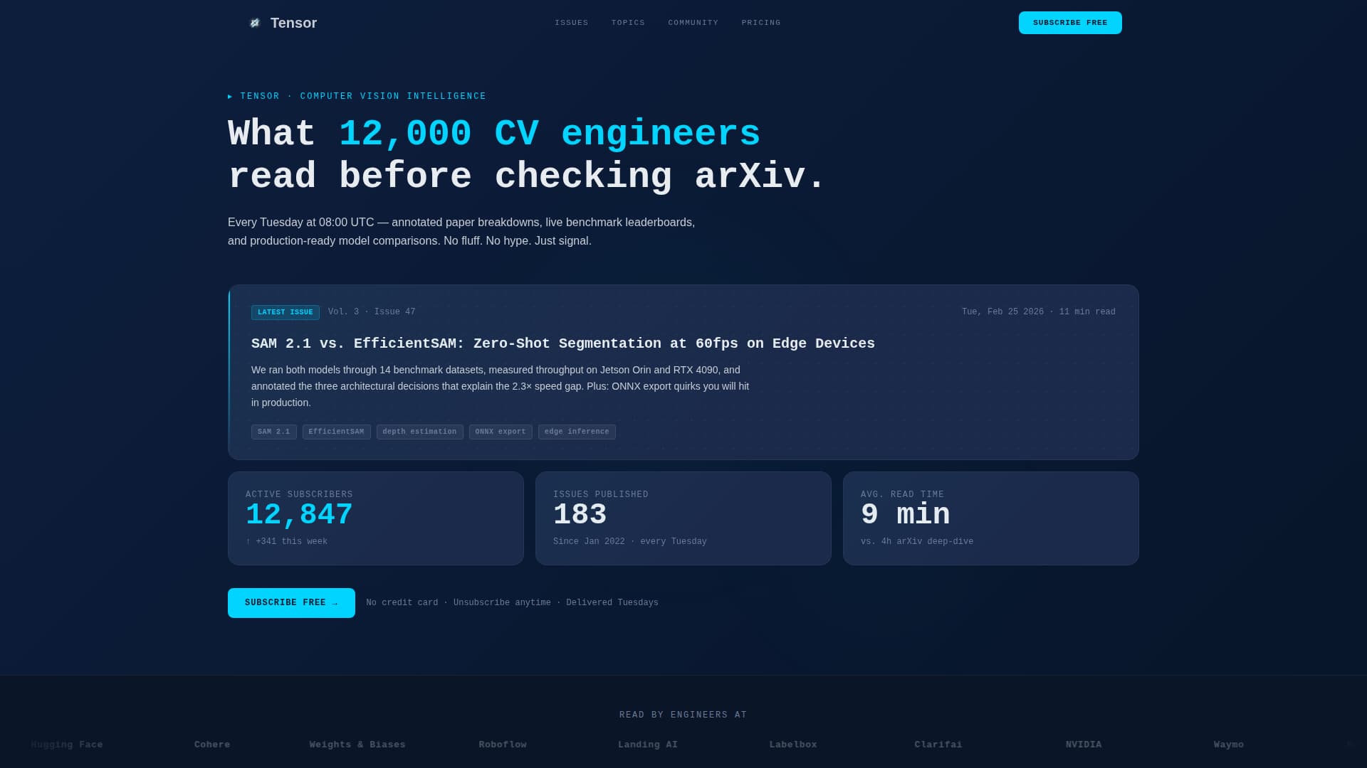 Computer Vision Technology Specialist Professional Website Template